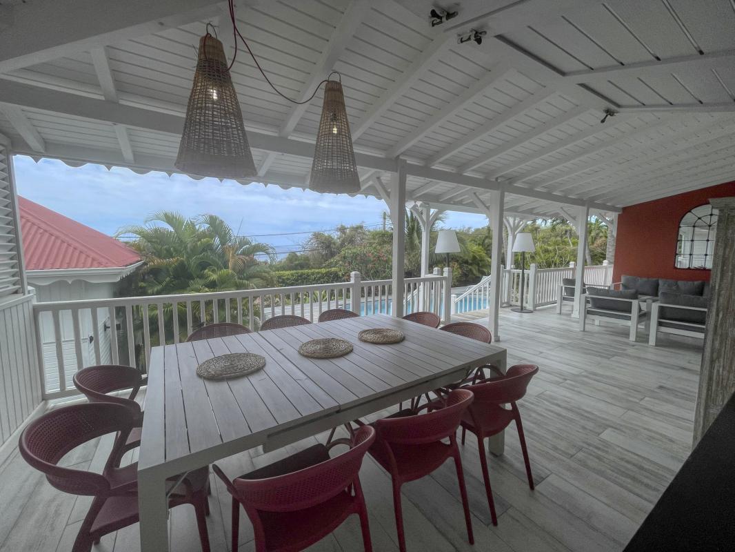 12.Location villa piscine vue mer Saint François  Guadeloupe_Terrasse